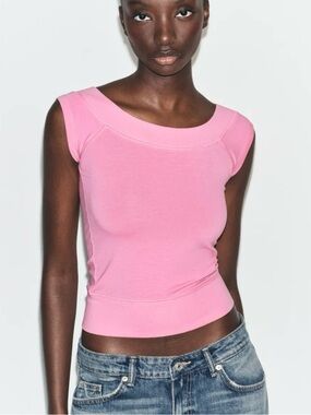 NWT ZARA BOAT NECK TOP